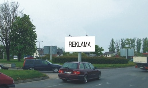 Reklamos stendas – Žiedas (iš Kerbedžio g.), Panevėžys — Reklamos stendas Panevėžys