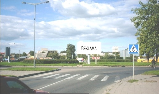 Reklamos stendas – Žiedas (iš Nemuno g.), Panevėžys — Reklamos stendas Panevėžys