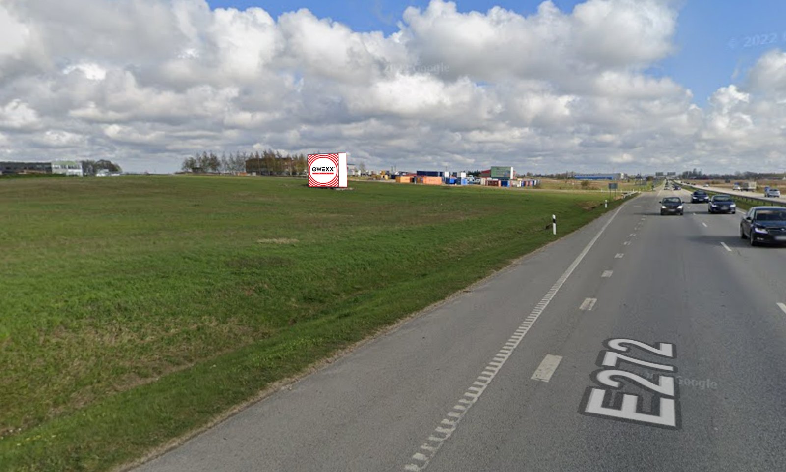 Cartellone pubblicitario Klaipėda – Palanga (5 km), CC Ermitažas (lato B) — Cartellone pubblicitario Klaipėda
