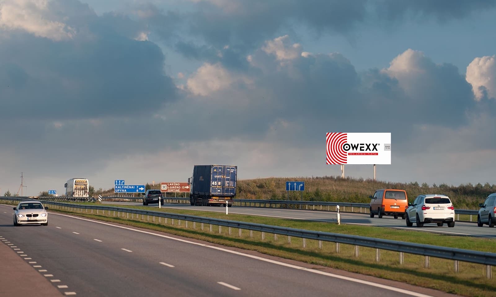 Reklamos stendas Automagistralė A1, Klaipėda - Kaunas (dešinėje pusėje), 220 km nuo Vilniaus
