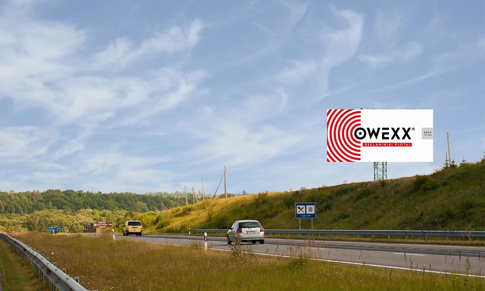 Reklamos stendas Automagistralė A1, Klaipėda - Kaunas, 122 km nuo Vilniaus (dešinėje pusėje)