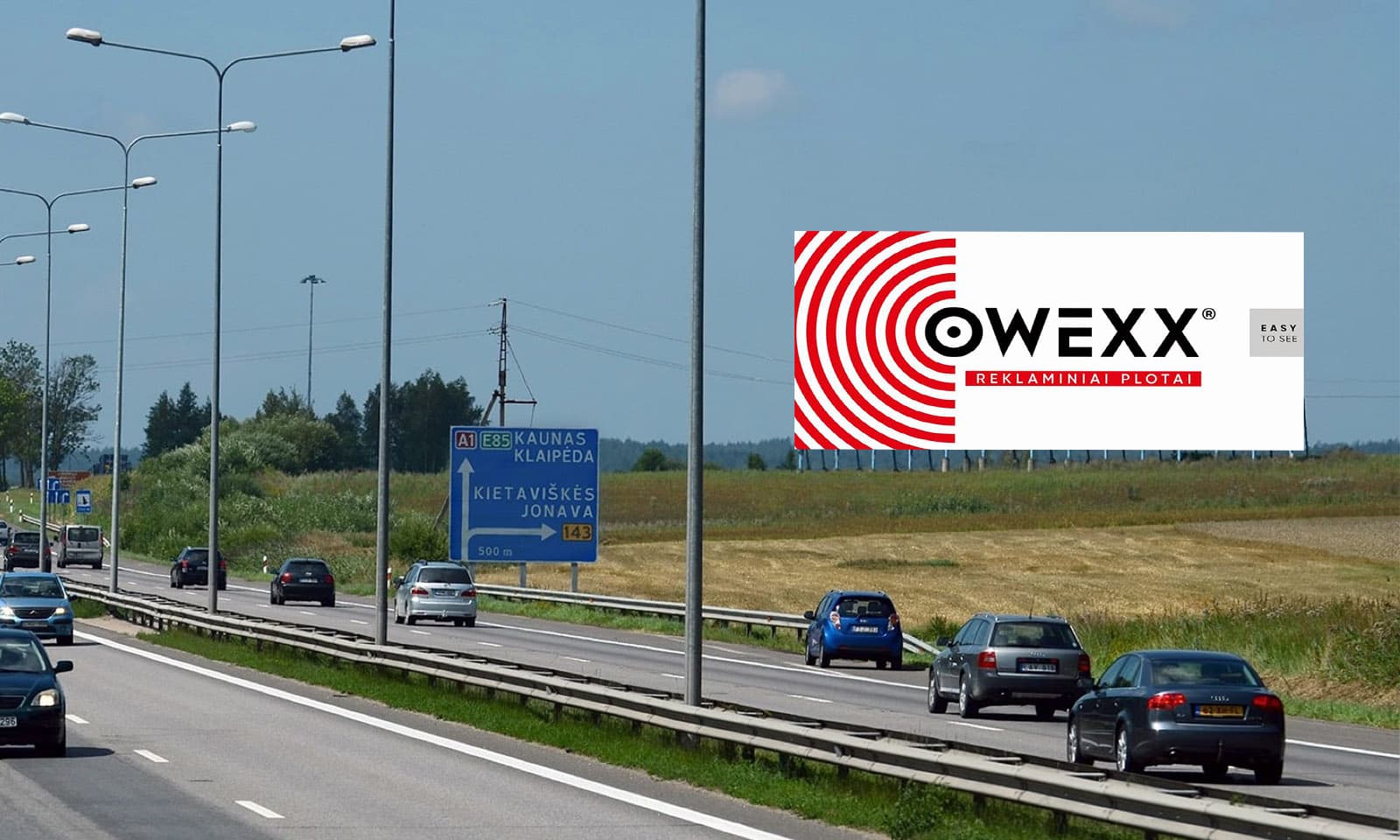 Automagistralė A1, Vilnius - Kaunas (dešinėje pusėje), 51,8 km nuo Vilniaus