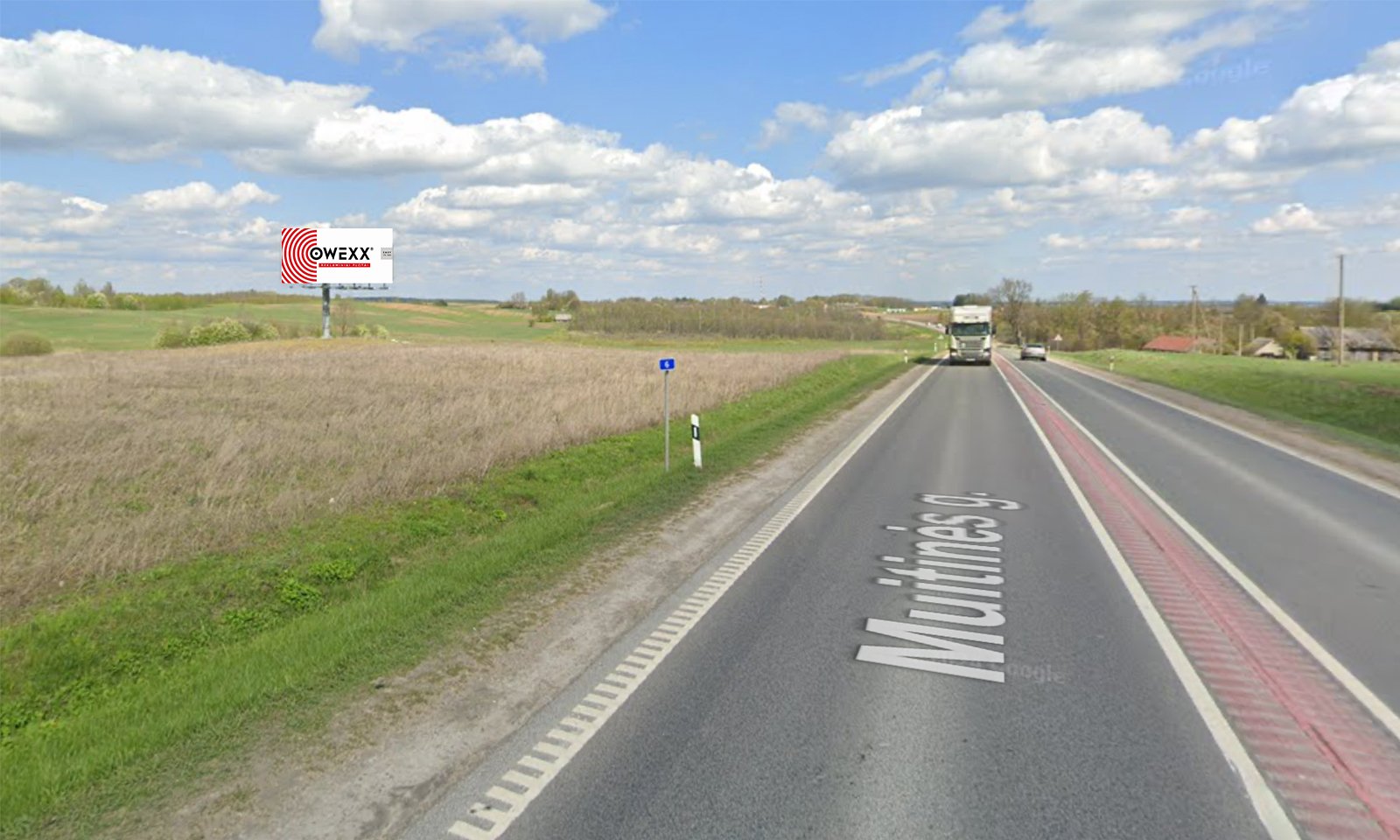 Reklamos stendas Nr. 2, A5 (Kaunas – Marijampolė – Suvalkai) 91km (kairė pusė) — Reklamos stendas Pagrindiniai keliai