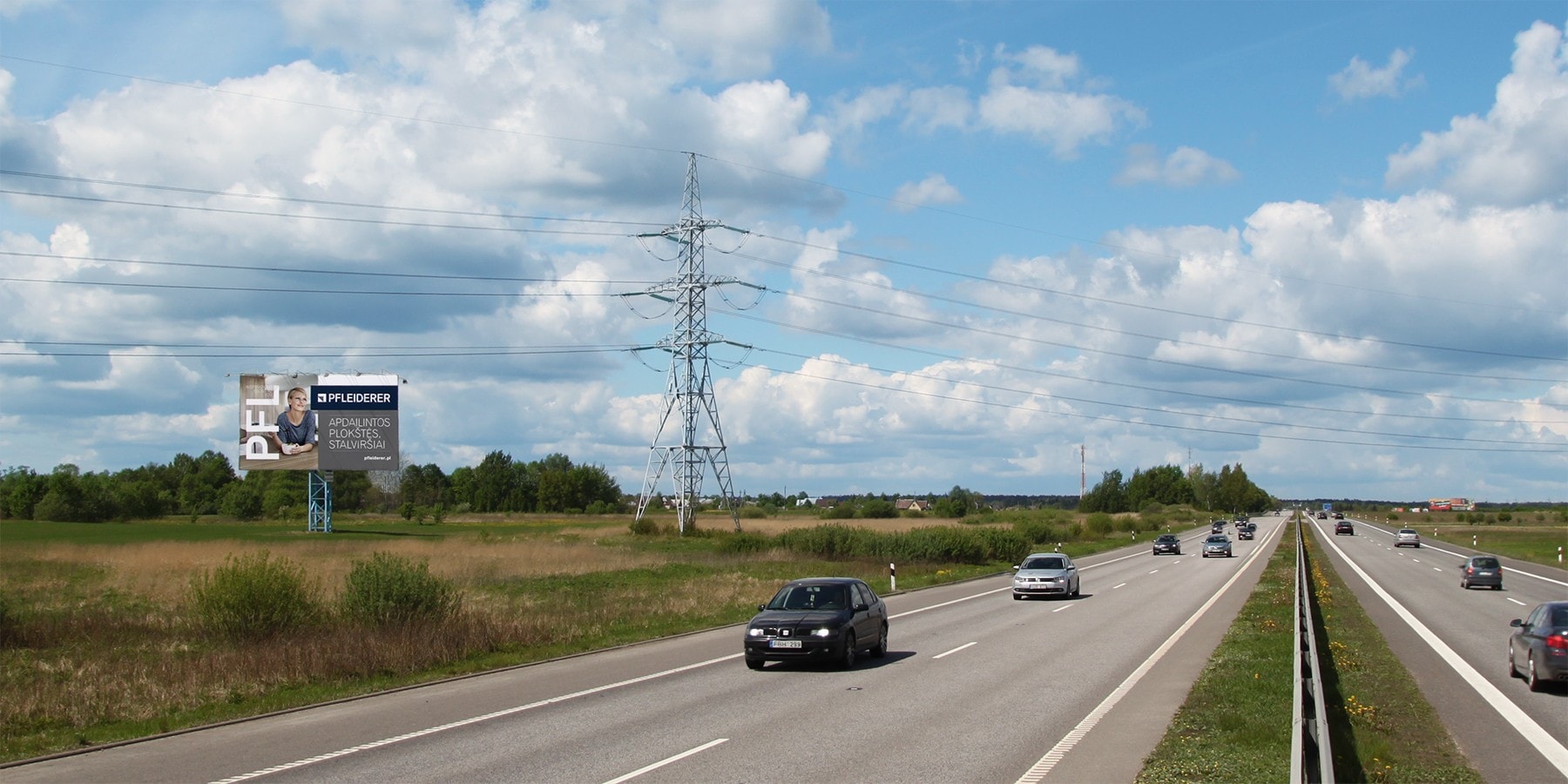 Reklamos stendas Autostrada A1, Vilnius - Kaunas (kairėje pusėje), 77,2 km nuo Vilniaus — Reklamos stendas Pagrindiniai keliai