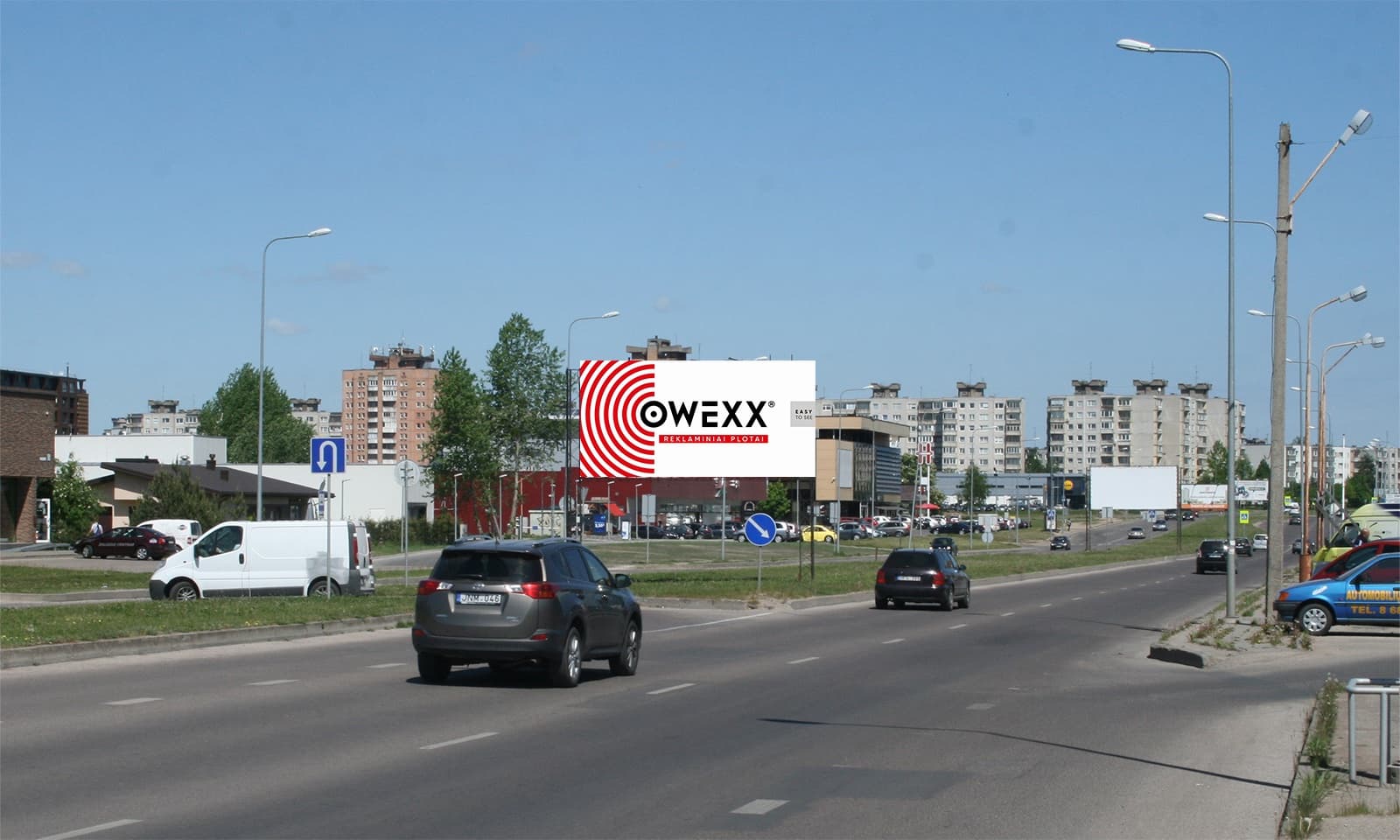Reklamos stendas Baltų pr, prie PC "BALTAI", Kaunas (A pusė)