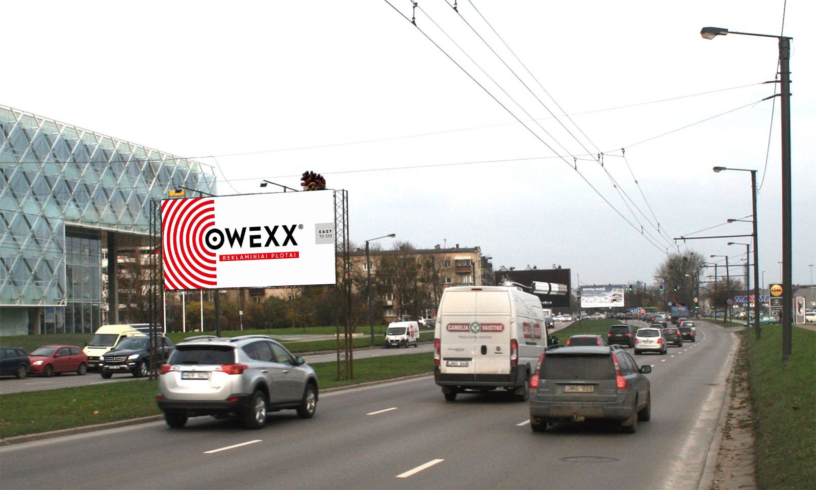 Reklamos stendas K.Baršausko g., netoli "Circle K" degalinės, Kaunas (B pusė) — Reklamos stendas Kaunas