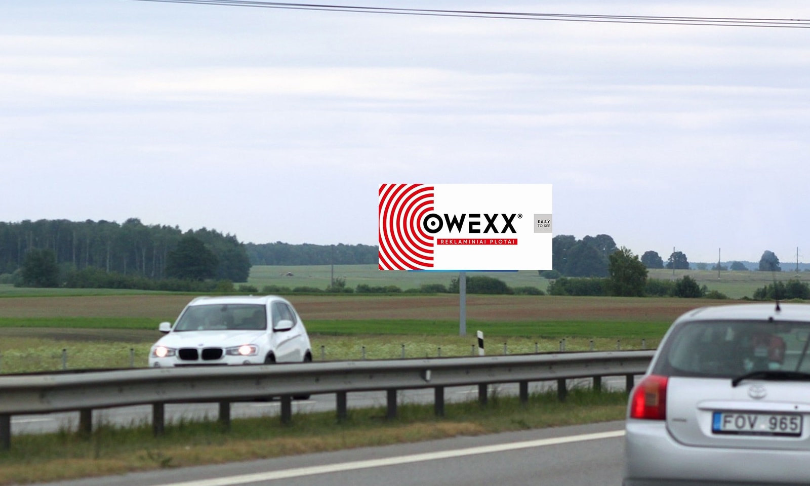 Reklamos stendas Automagistralė A1, Kaunas - Vilnius (kairėje pusėje), 76 km iki Vilniaus — Reklamos stendas Pagrindiniai keliai