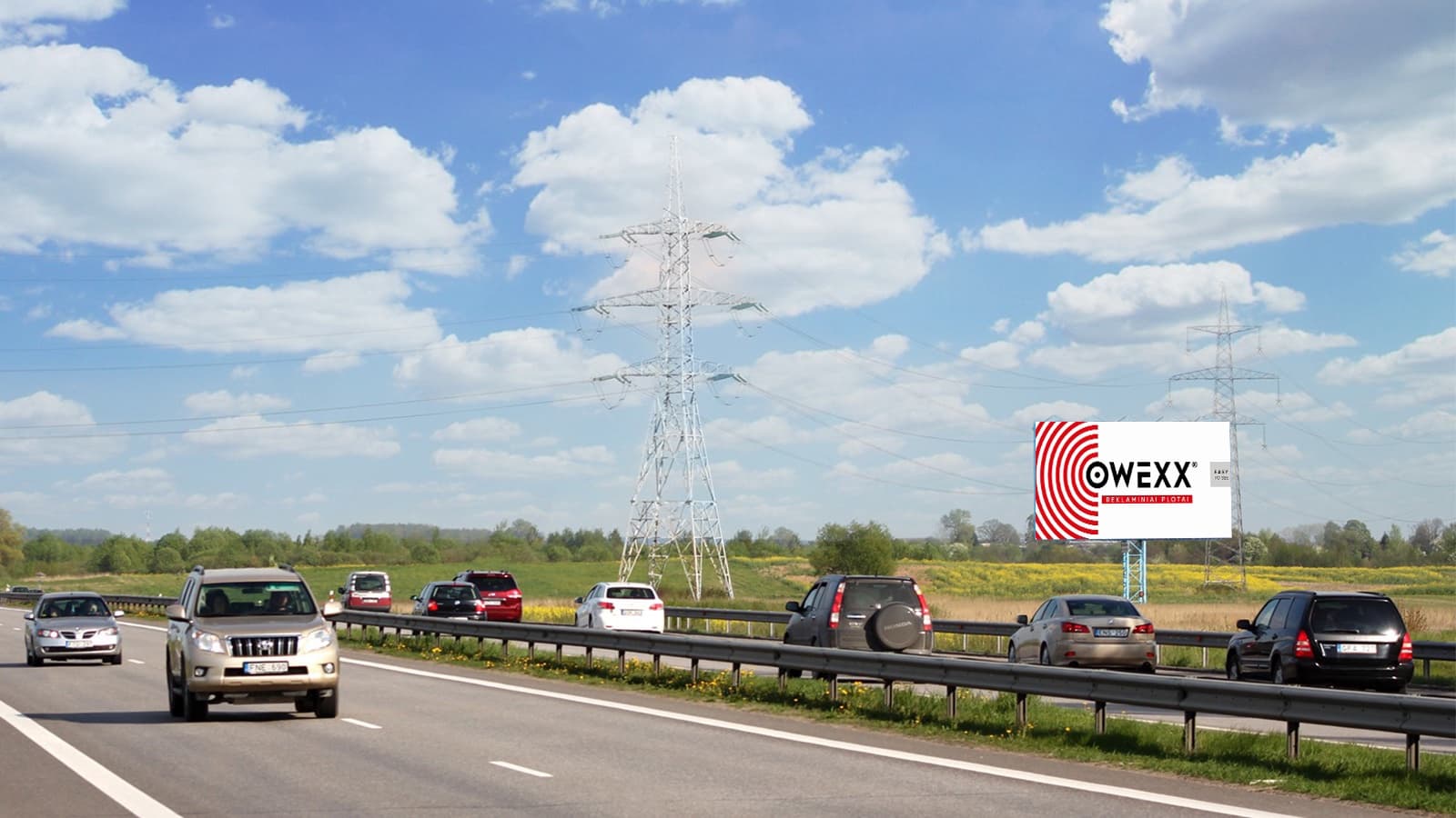 Рекламний щит Autostrada A1, Каунас – Вільнюс (права сторона), 77,2 км від Вільнюса