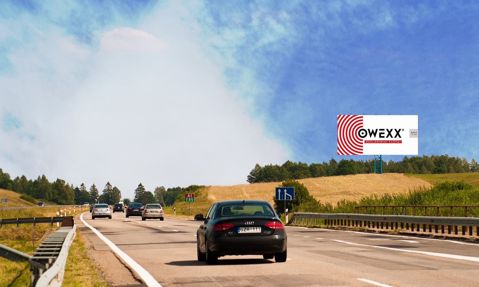 Reklamos stendas Automagistralė A1, Klaipėda - Kaunas (dešinėje pusėje), 210 km nuo Vilniaus