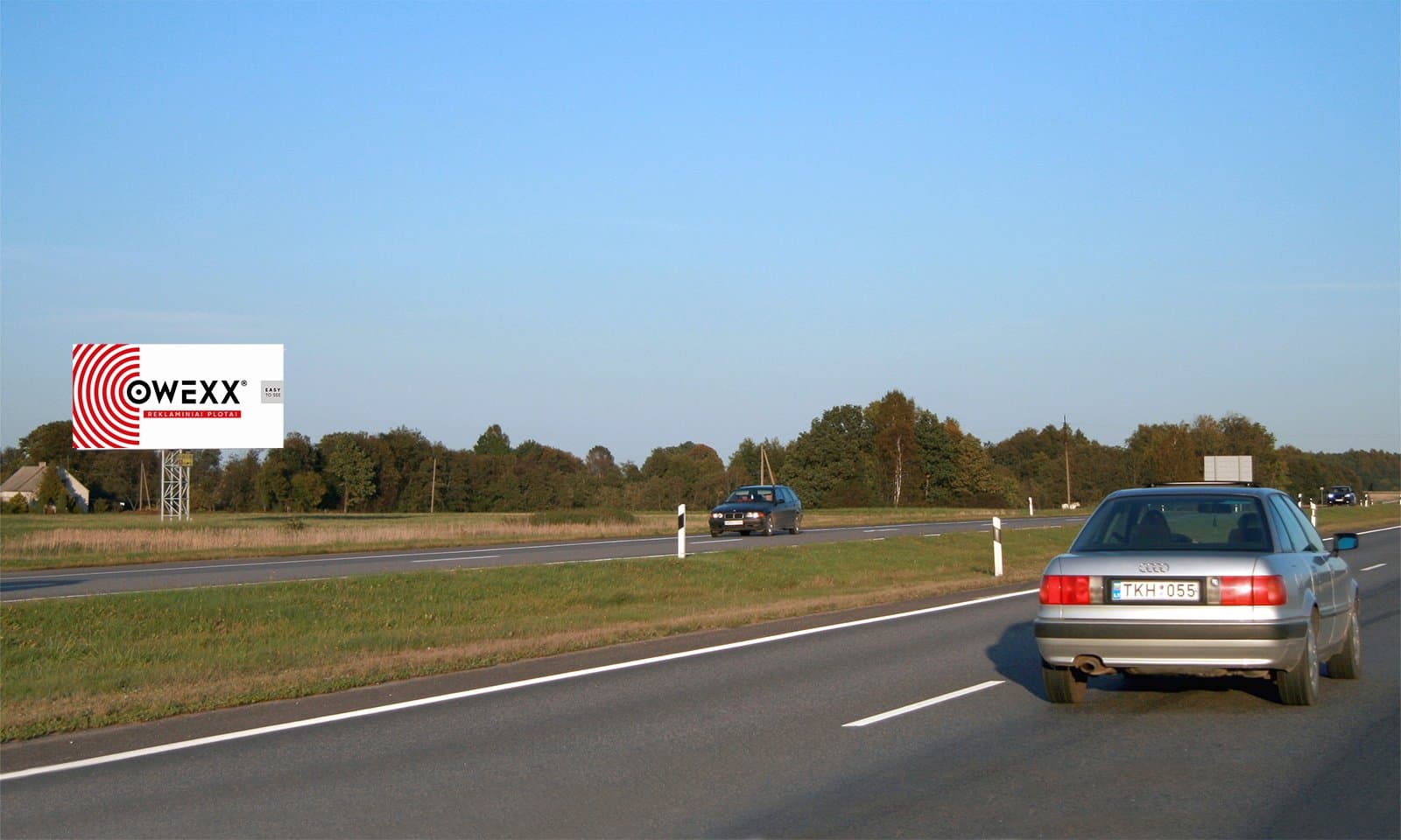 Reklamni pano Klaipėda - Kaunas - Vilnius, 25 km od Klaipėde (lijeva strana)
