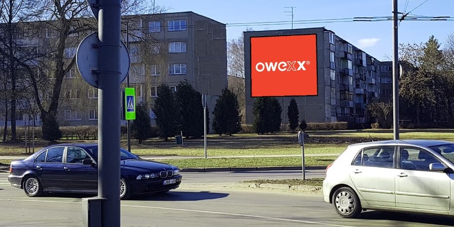 Pramonės pr. 81 (ant daugiabučio sienos), Kaunas — Mainosteline Kaunas