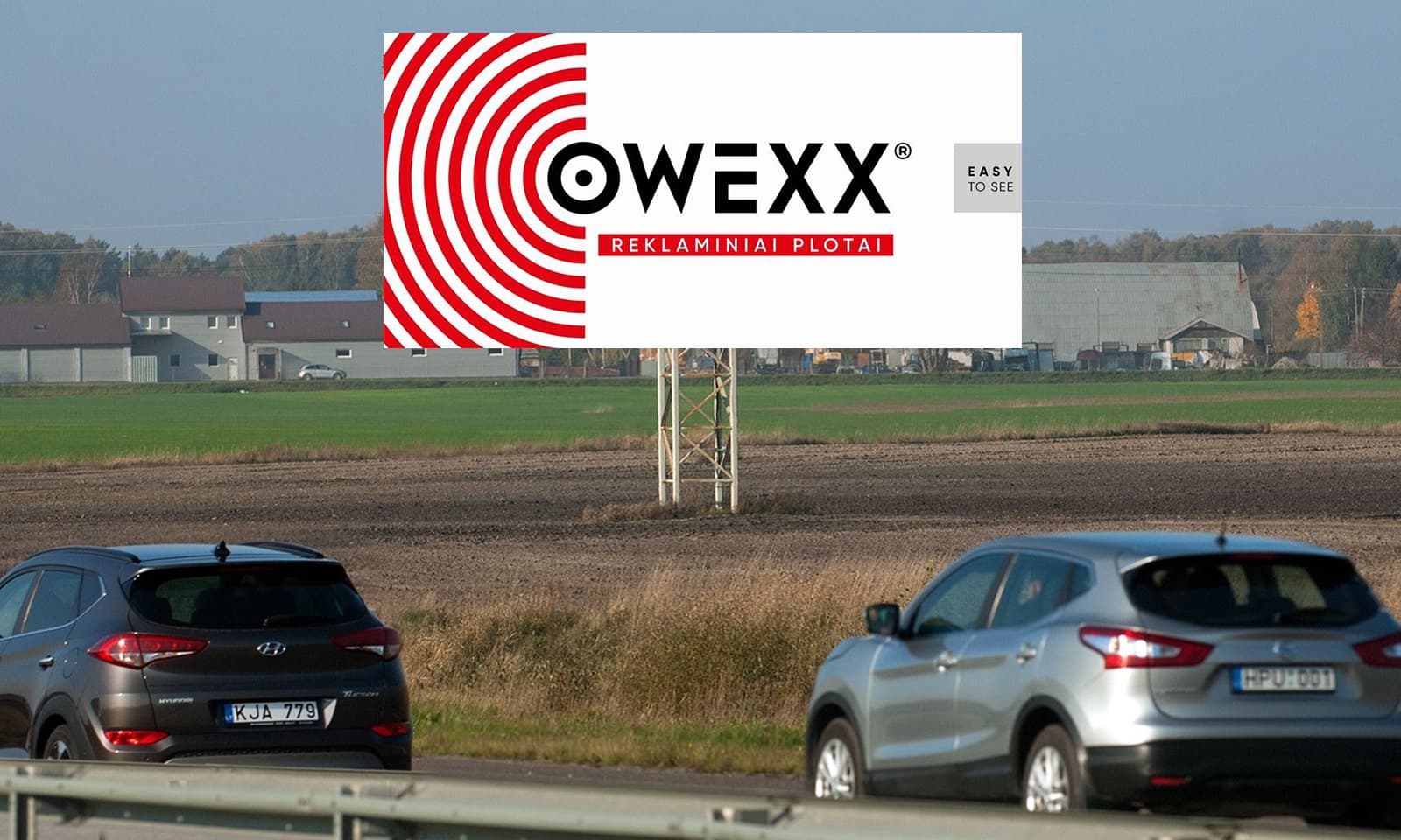 Reklamos stendai Automagistralė A1, Kaunas - Klaipėda (dešinėje pusėje), 297 km nuo Vilniaus