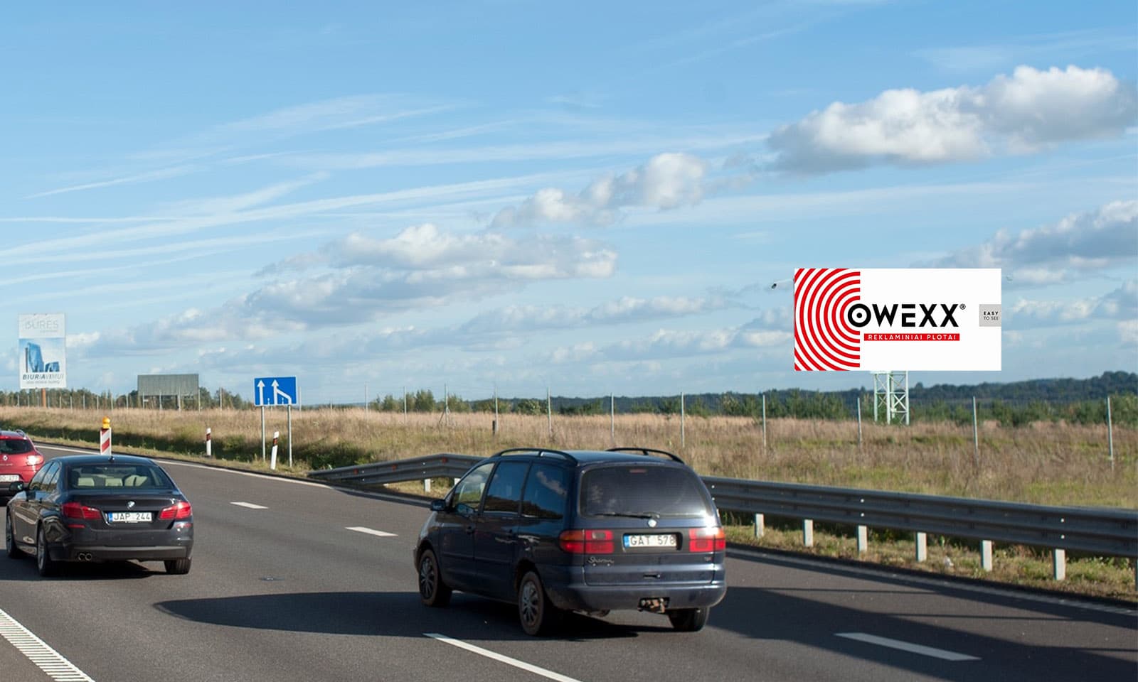 Automagistralė A1, Kaunas - Vilnius (dešinėje pusėje), 61 km nuo Vilniaus