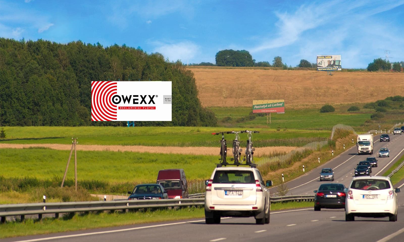 Reklamos stendas Automagistralė A1, Kaunas - Vilnius (kairėje pusėje), 54 km nuo Vilniaus
