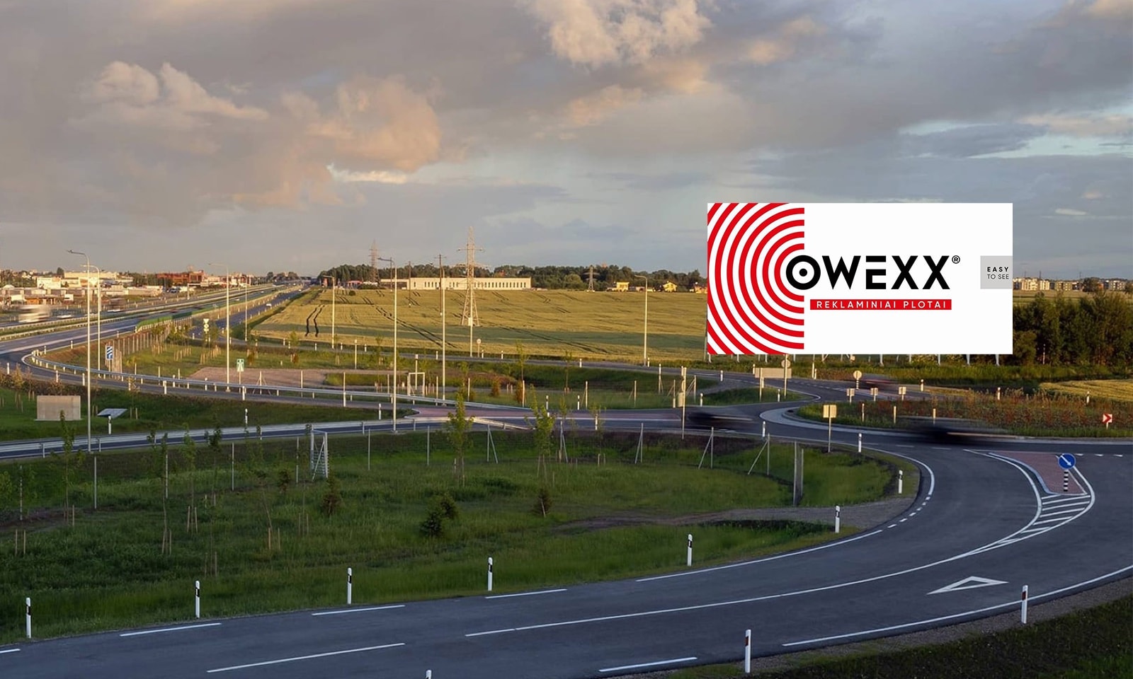 Reklamos stendas Automagistralė A1, Klaipėda - Kaunas (dešinėje pusėje), 105,8 km nuo Vilniaus — Reklamos stendas Pagrindiniai keliai