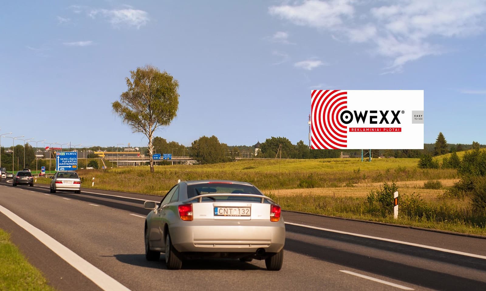 Reklamos stendas Autostrada A1, Kaunas - Vilnius (dešinėje pusėje), 39,8 km nuo Vilniaus