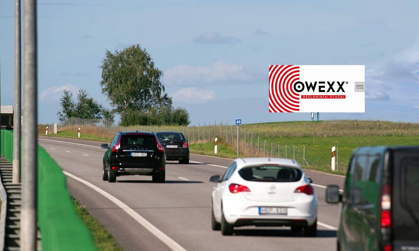 Reklamos stendas Autostrada A1, Vilnius - Kaunas (dešinėje pusėje), 40,8 km nuo Vilniaus