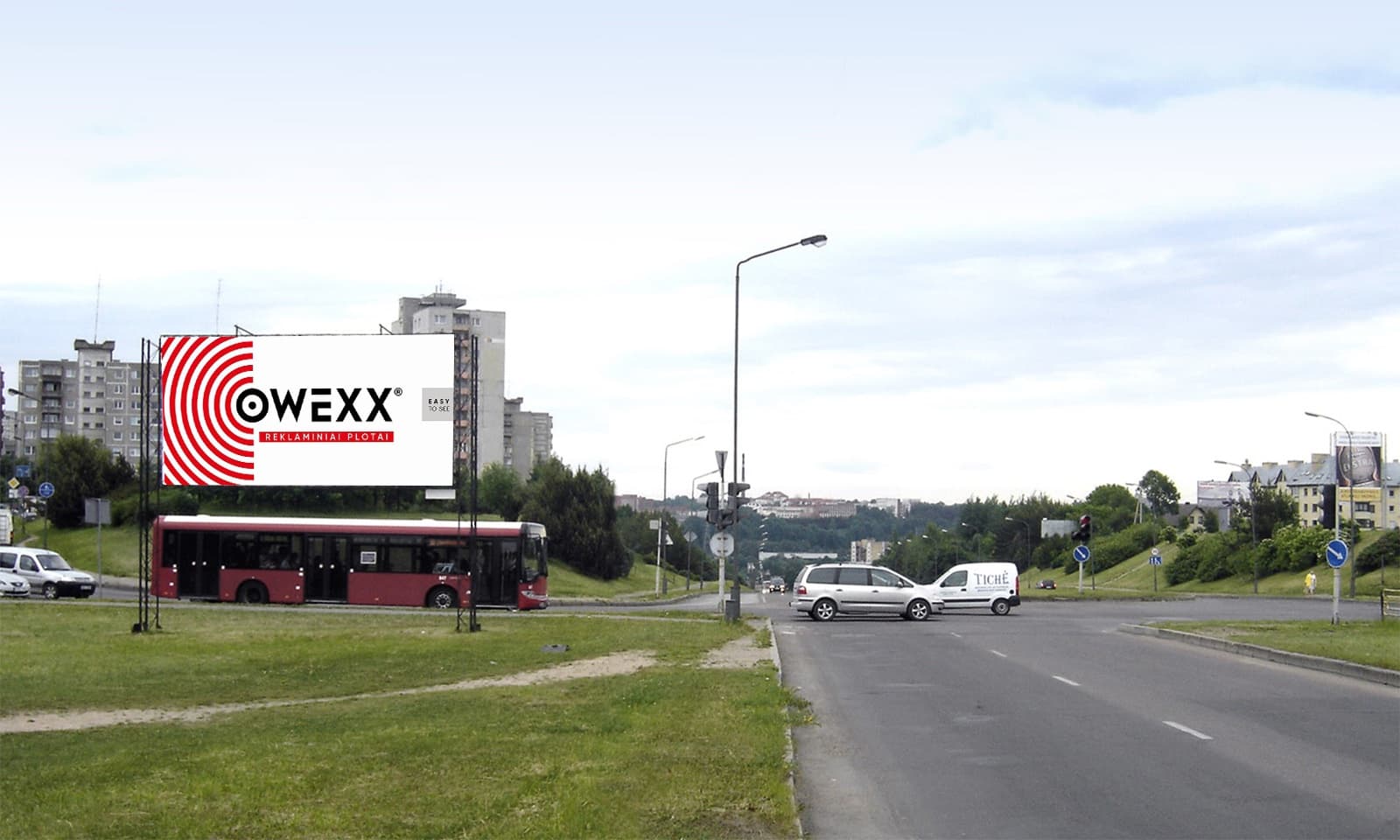 Reklamos stendas Baltų pr. ir Rasytės g. sankryža, link centro, Kaunas