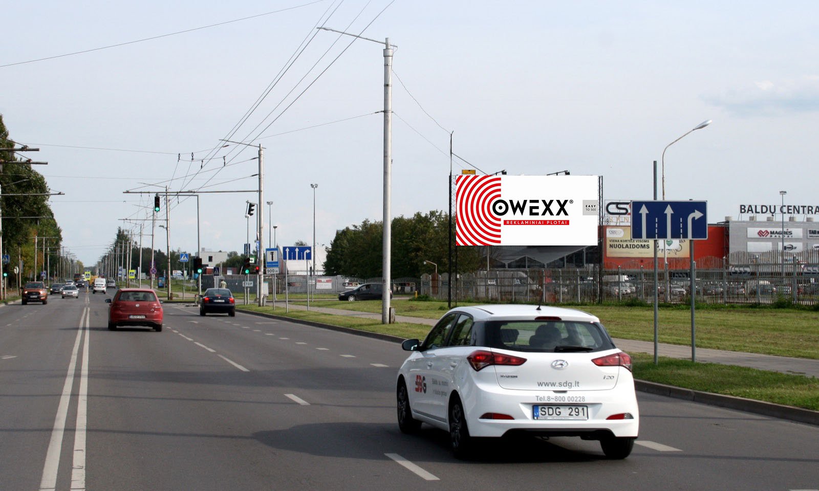 Reklamos stendas Draugystės g., prie PC "Senukai", Kaunas (B pusė) — Reklamos stendas Kaunas