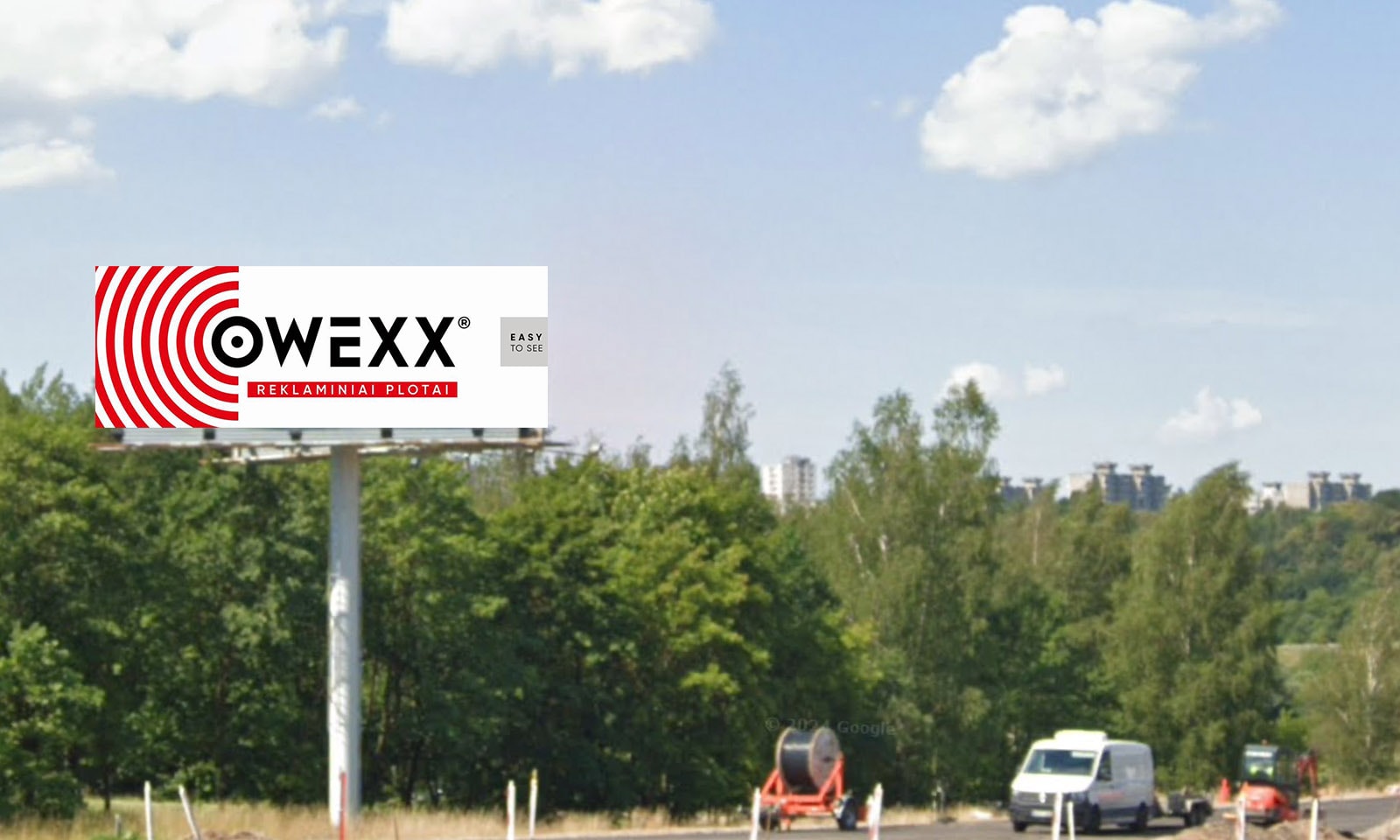 Reklamos stendas Islandijos ir Jonavos g. sankryža, nuo Vilniaus, Kaunas — Reklamos stendas Kaunas