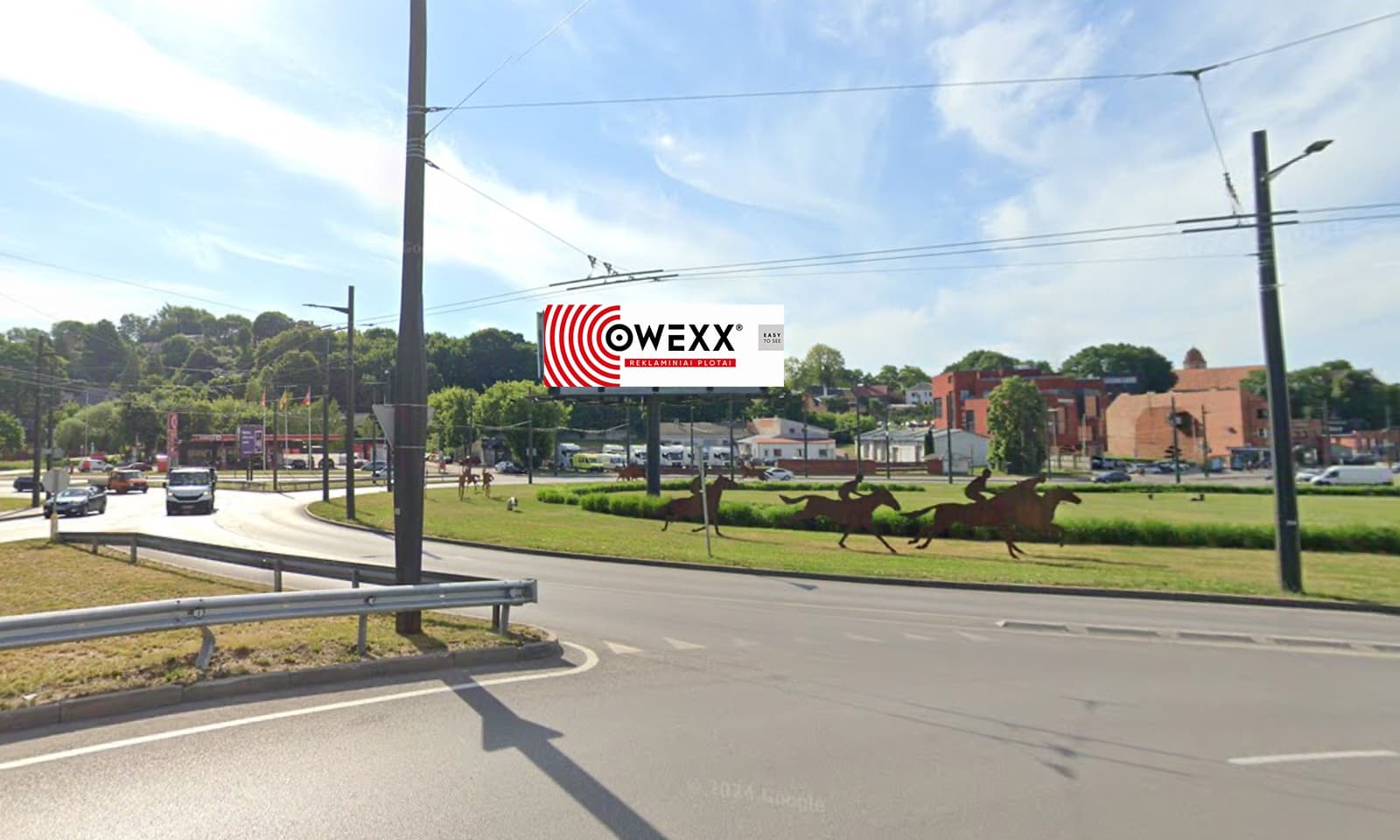 Reklamos stendas Jonavos ir Šauklių gatvių žiedas, nuo tilto, Kaunas