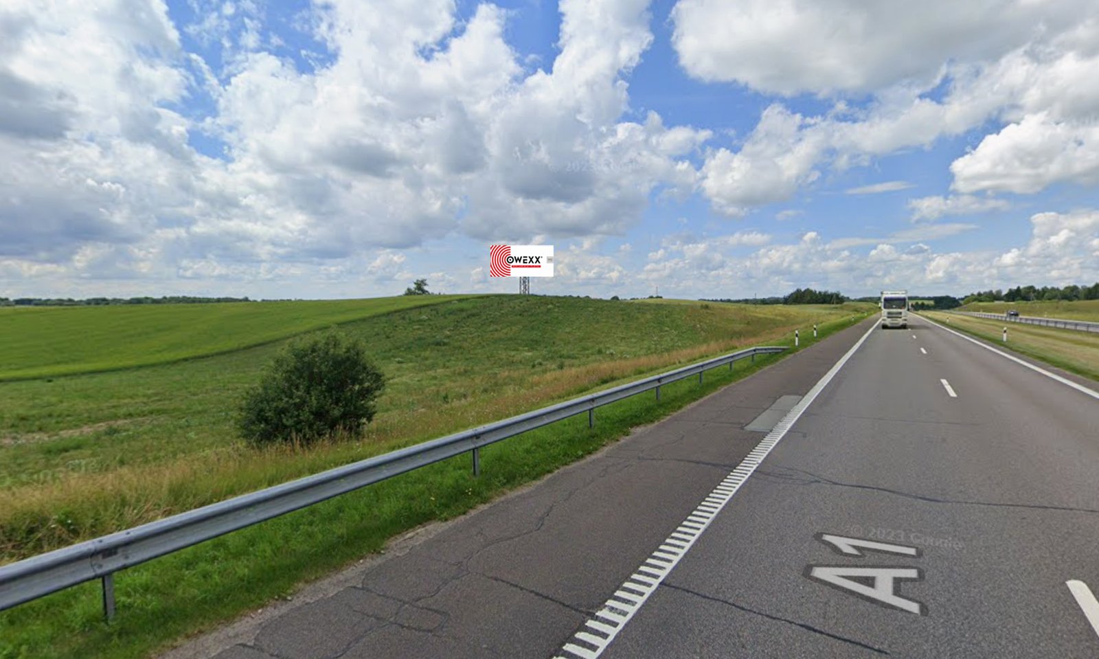 Reklamos stendas, Kaunas–Klaipėda 207km (K pusė) — Reklamos stendas Pagrindiniai keliai