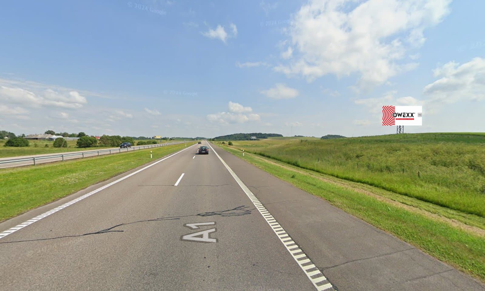 Reklamos stendas, Kaunas–Klaipėda 207km (D pusė)