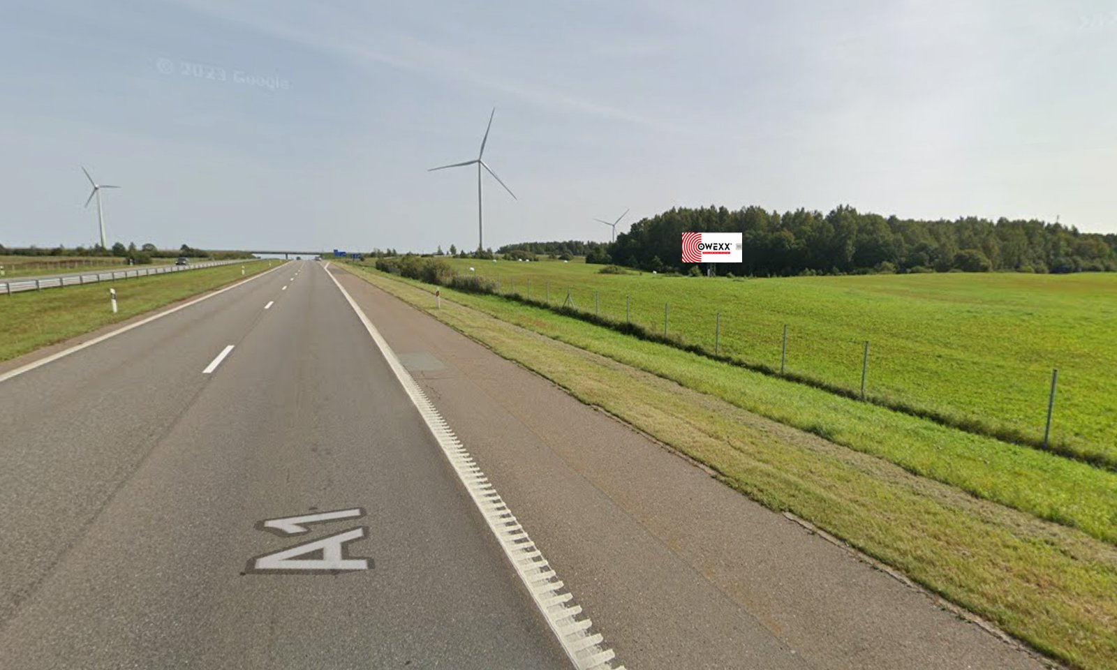 Reklamos stendas, Kaunas–Klaipėda 236km (D pusė) — Reklamos stendas Pagrindiniai keliai