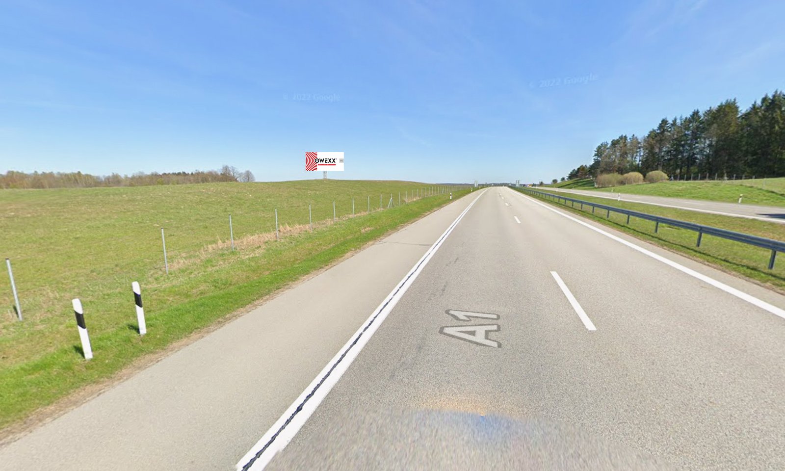 Reklamos stendas, Kaunas–Klaipėda 242km (K pusė) — Reklamos stendas Pagrindiniai keliai