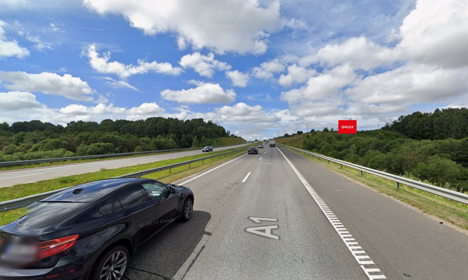 Reklamos stendas, Kaunas–Klaipėda 291km — Reklamos stendas Pagrindiniai keliai