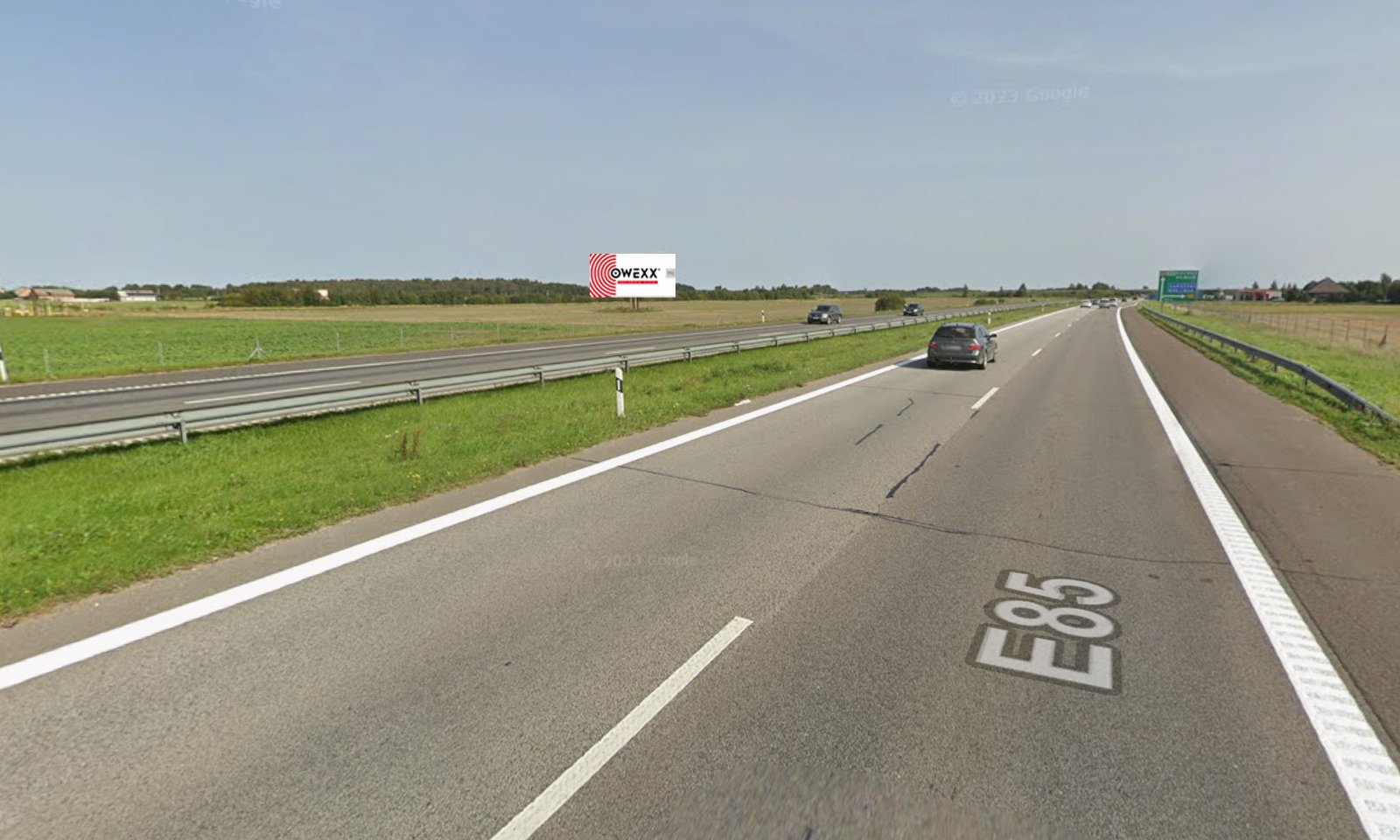 Reklamos stendas, Kaunas–Klaipėda 294km (K pusė) — Reklamos stendas Pagrindiniai keliai