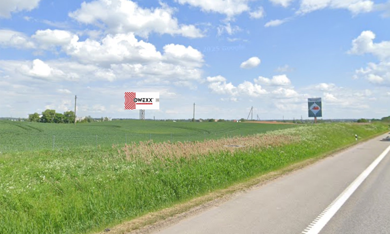 Reklamos stendas Kaunas - Vilnius, 40 km iki Vilniaus, kairėje pusėje — Reklamos stendas Pagrindiniai keliai