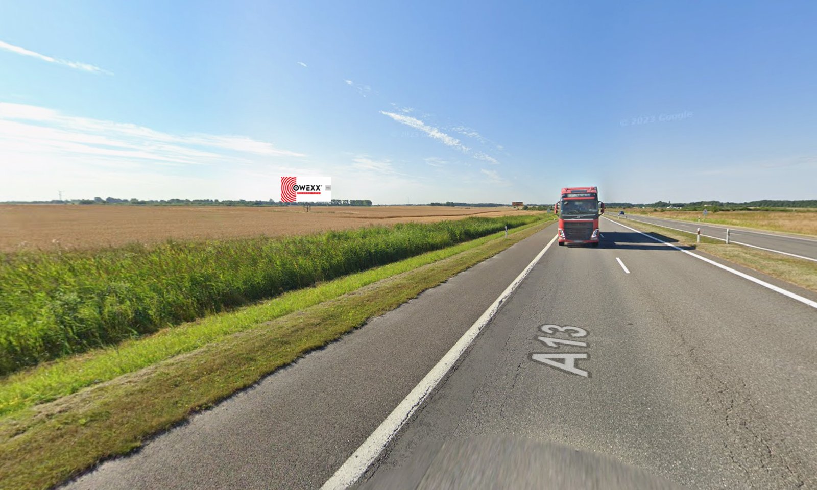 Reklamos stendas, Klaipėda–Palanga 21.5km (K pusė) — Reklamos stendas Pagrindiniai keliai