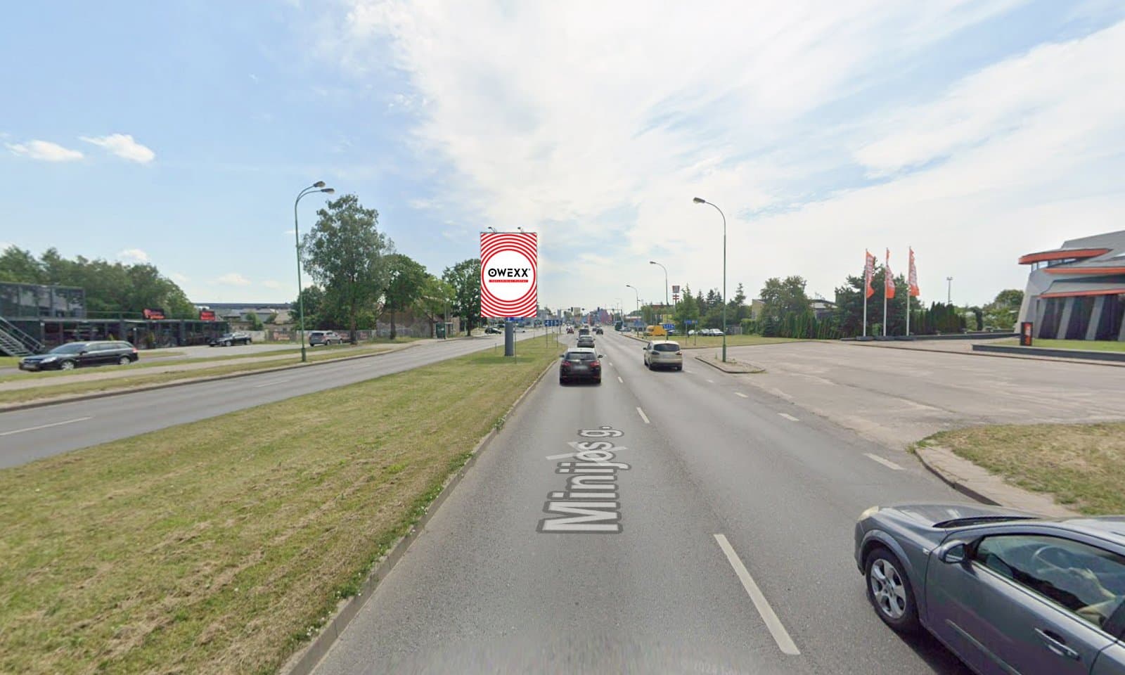 Panou publicitar pe str. Minijos, Klaipėda (partea A)