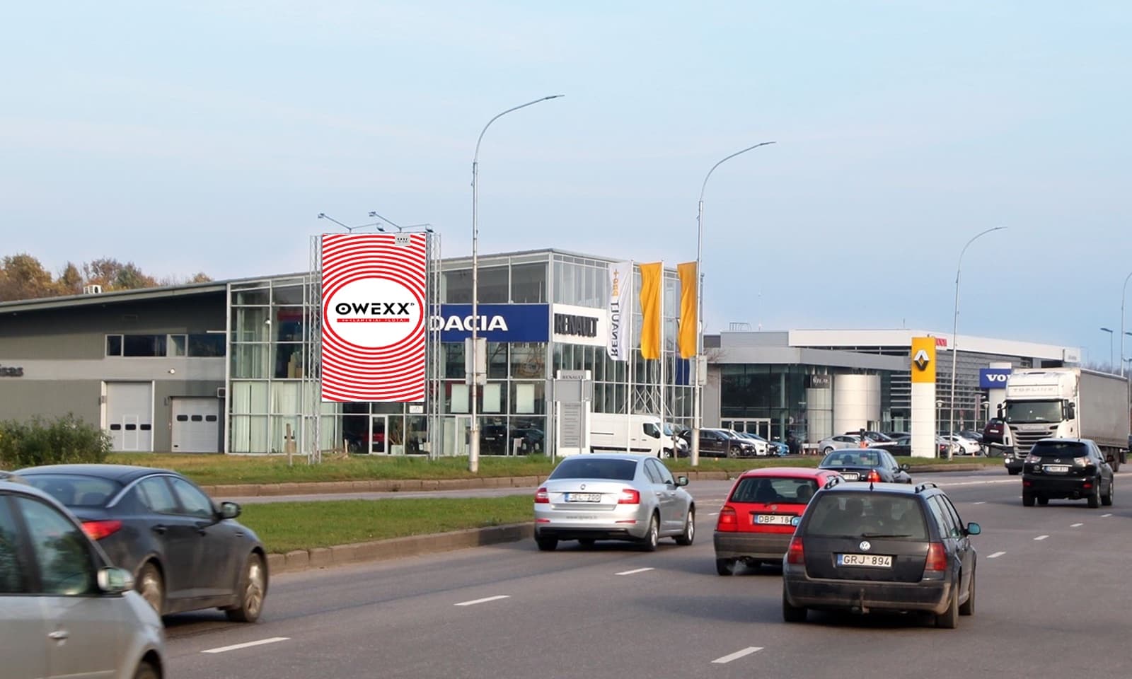 Reklamos stendas Savanorių pr. 443, Kaunas, B pusė