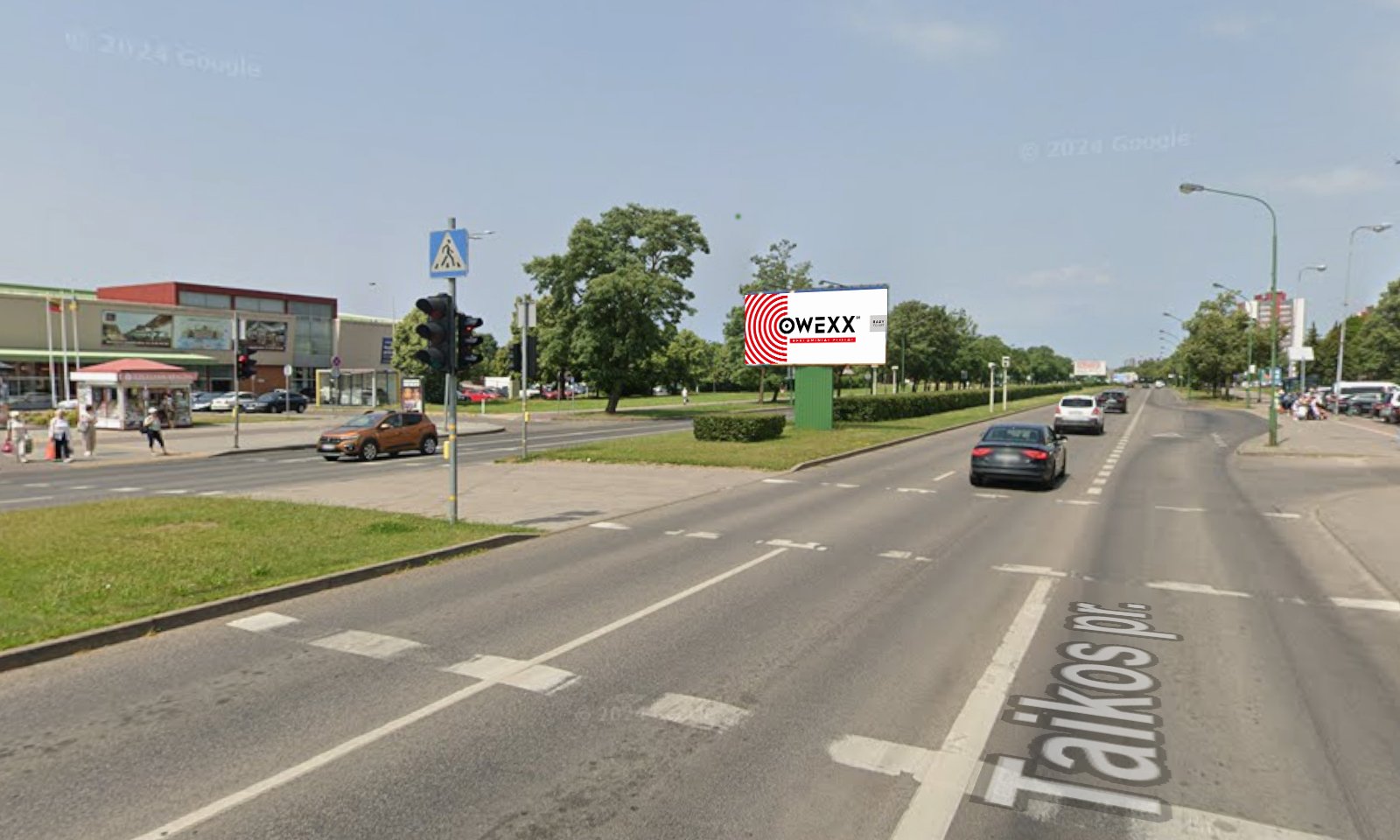 Reklamos stendas Taikos pr. 109, Klaipėda (A pusė) — Reklamos stendas Klaipėda