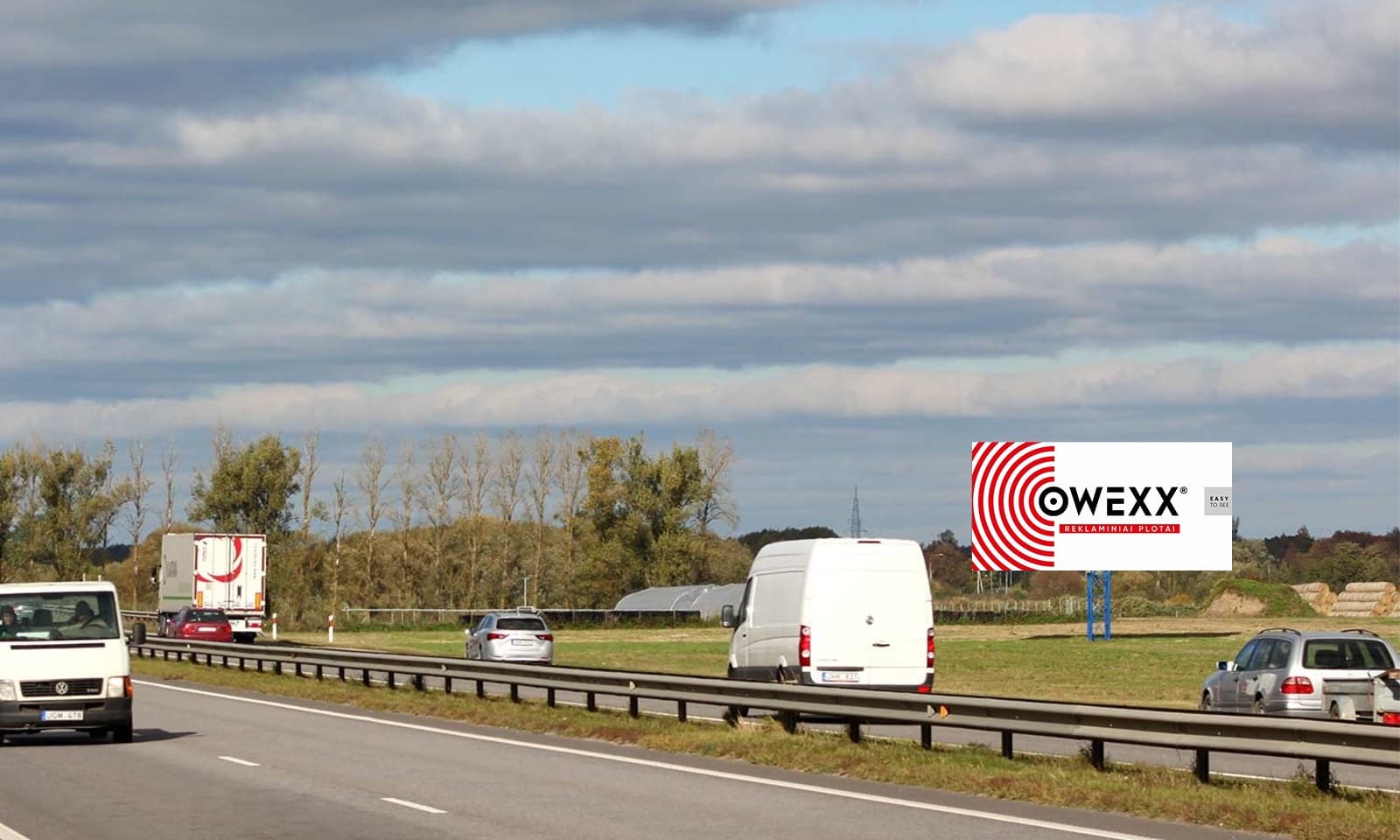 Reklamos stendas Via Baltica kelias, Marijampolė - Kaunas (dešinėje pusėje), 2 km nuo Kauno