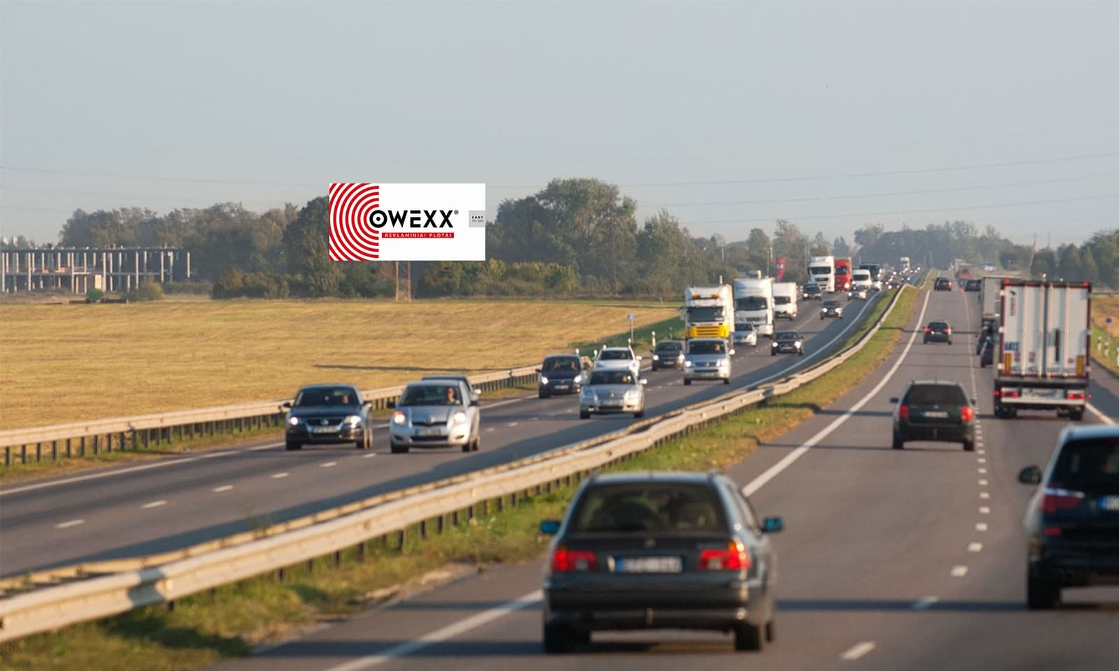Reklamos stendas Via Baltica kelias, Kaunas - Marijampolė (kairėje pusėje), 3 km nuo Kauno