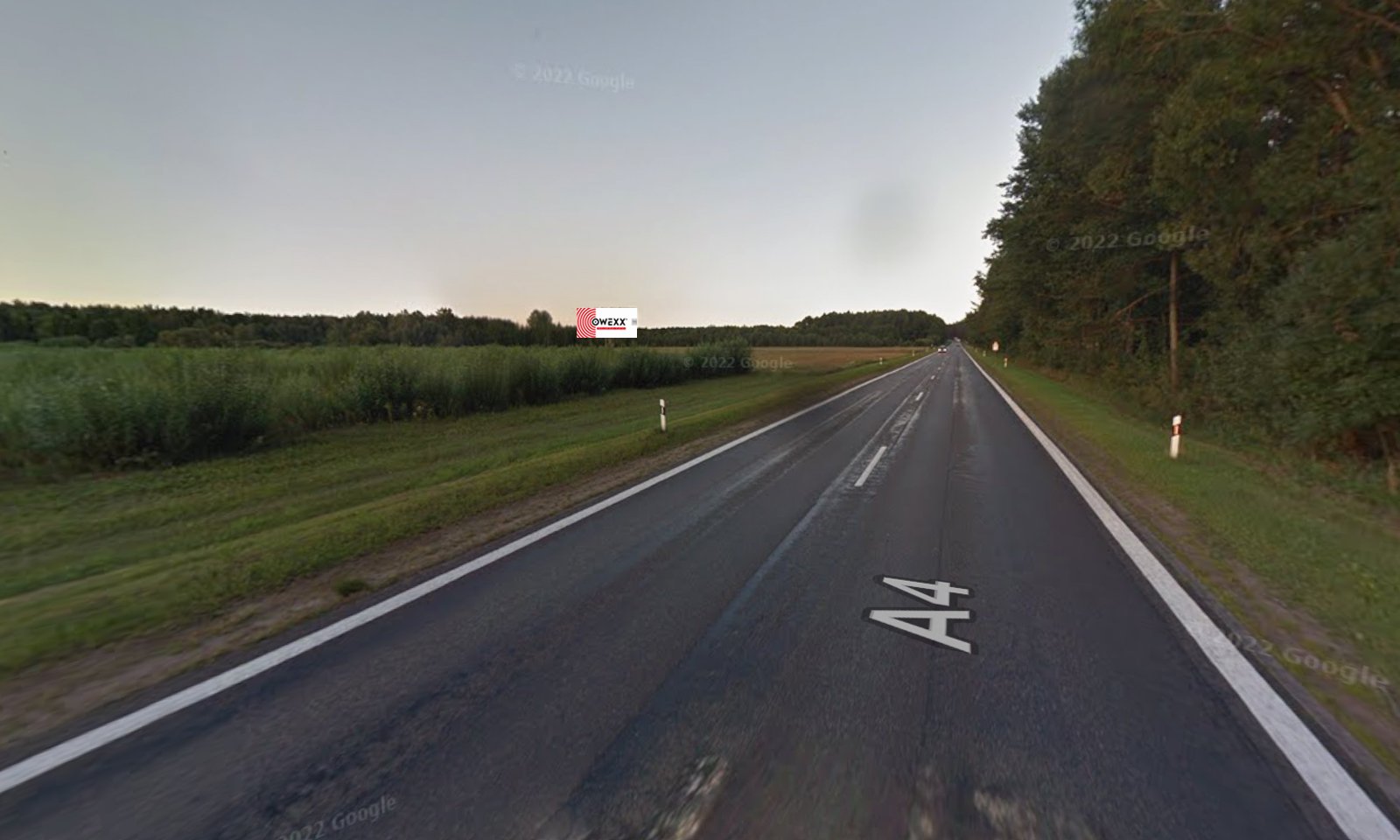 Reklamos stendas, Vilnius–Druskininkai 49km (K pusė) — Reklamos stendas Pagrindiniai keliai