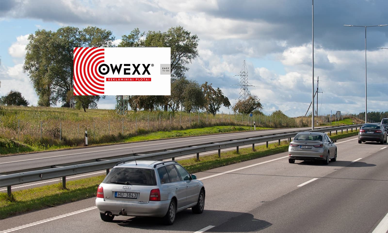 Reklamos stendas Autostrada A1, Kaunas - Vilnius (kairėje pusėje), 55 km nuo Vilniaus