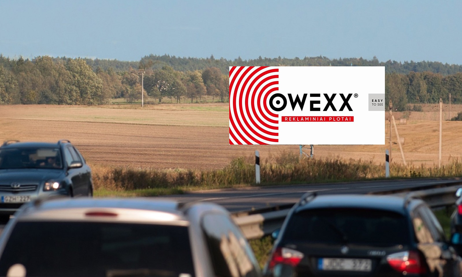 Automagistralė A1, Kaunas - Vilnius (kairėje pusėje), 66,5 km nuo Vilniaus — Reklamos stendas Pagrindiniai keliai