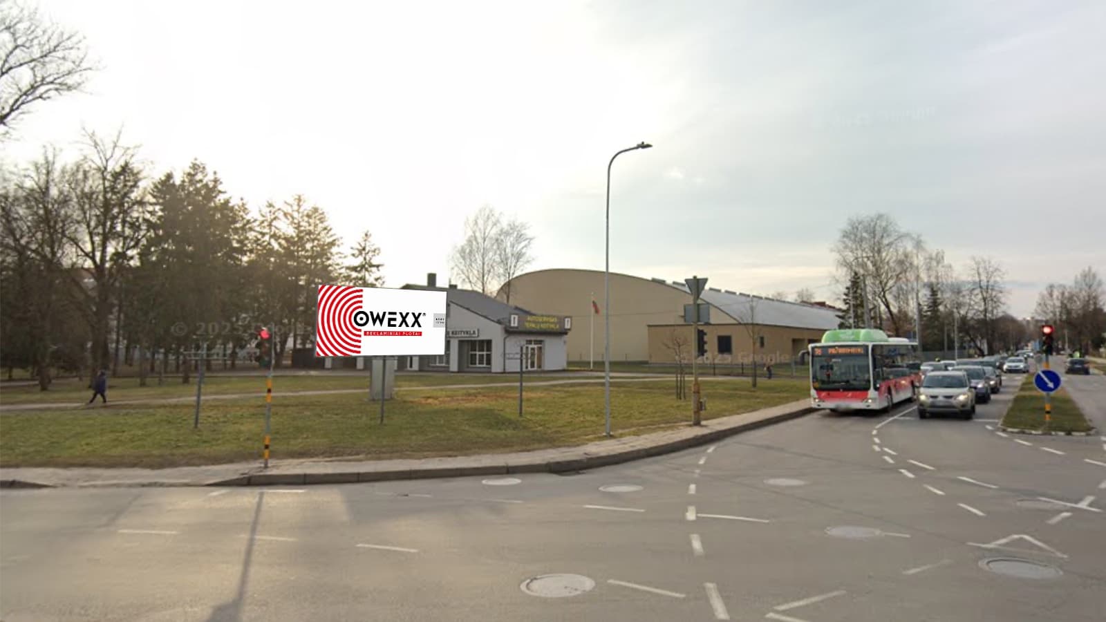 Smėlynės g. ja Marijonų g. risteys, keskustan suuntaan, Panevėžys