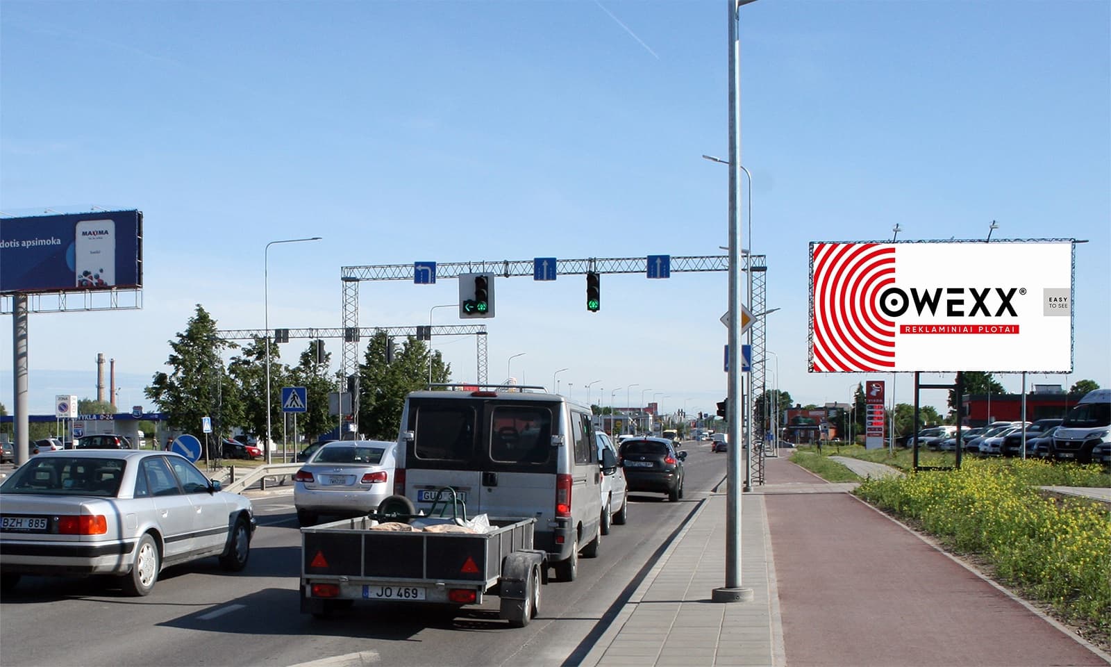 Reklamos stendas Veiverių g., prie PC Maxima bazė, link centro, Kaunas