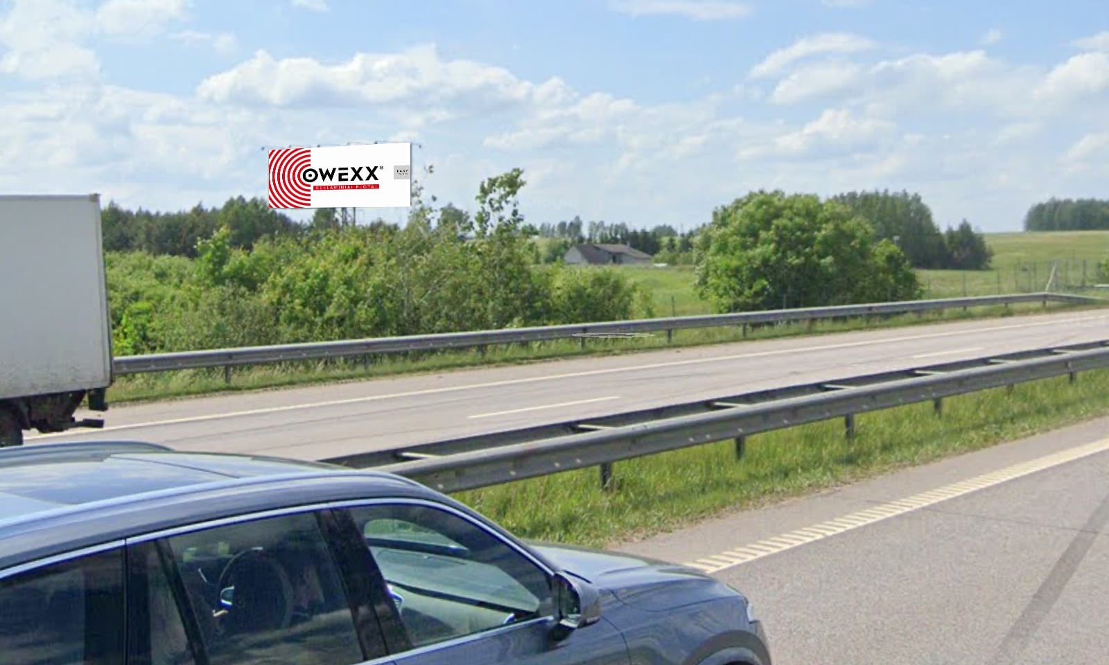 Reklamos stendas Vilnius - Kaunas - Klaipėda, 54 km nuo Vilniaus (kairėje pusėje)