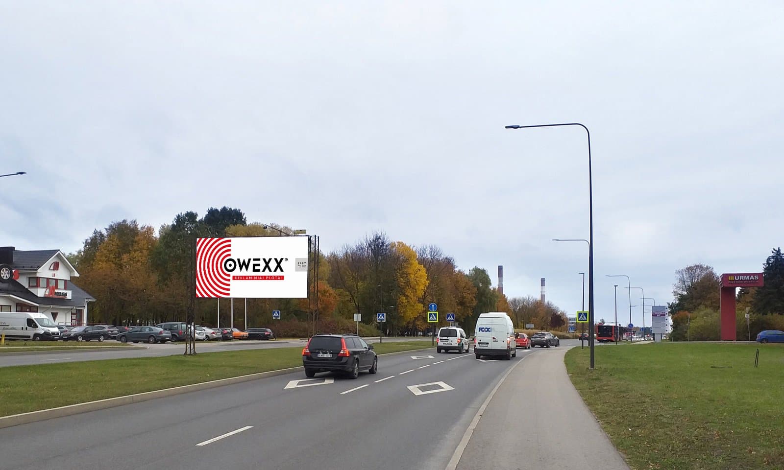 Reklamtavla Taikos pr., vid byggnad nr 127 ("MELGA"), Kaunas (B-sidan)
