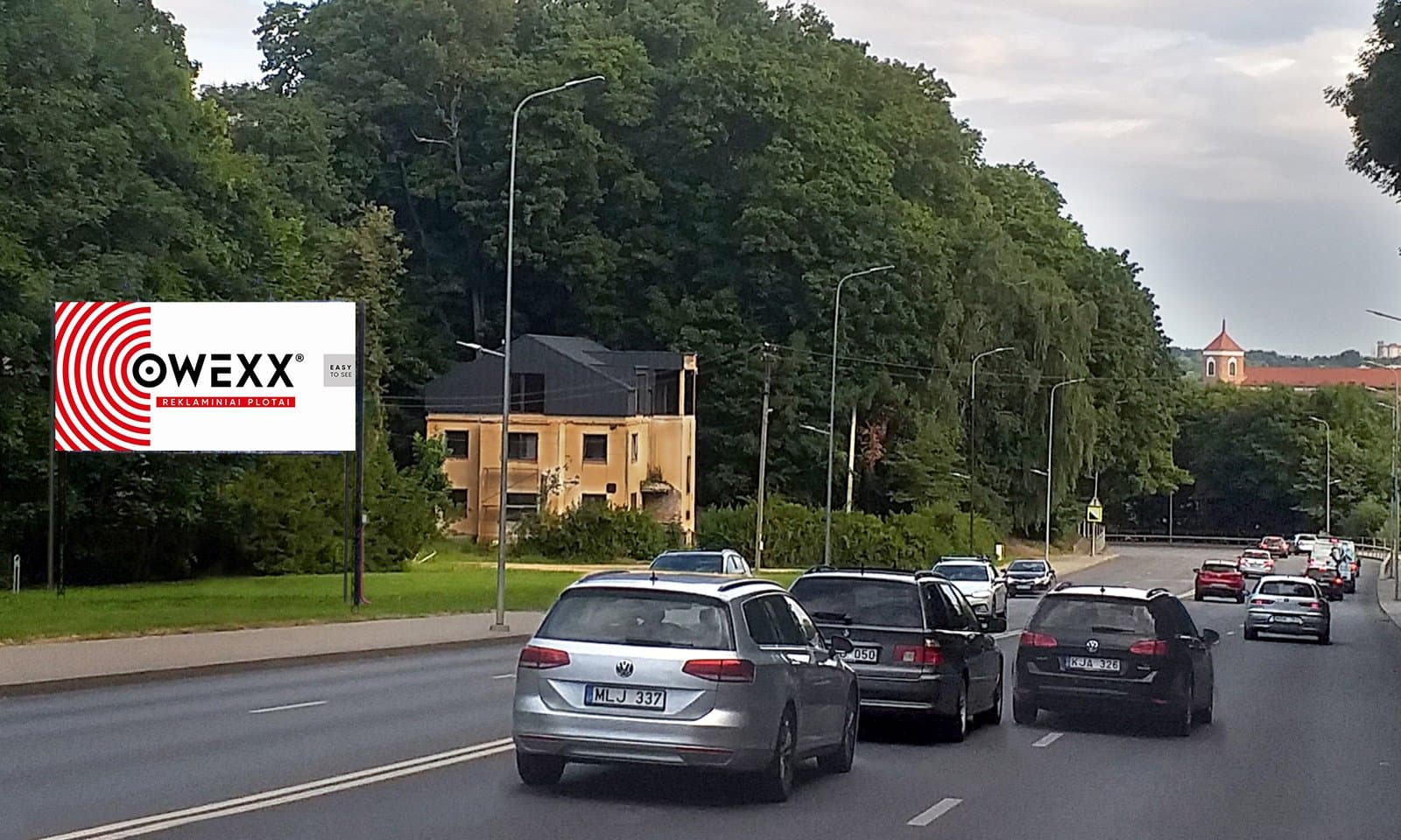 Reklámtábla Veiverių utca, emelkedő, Kaunas (A oldal)