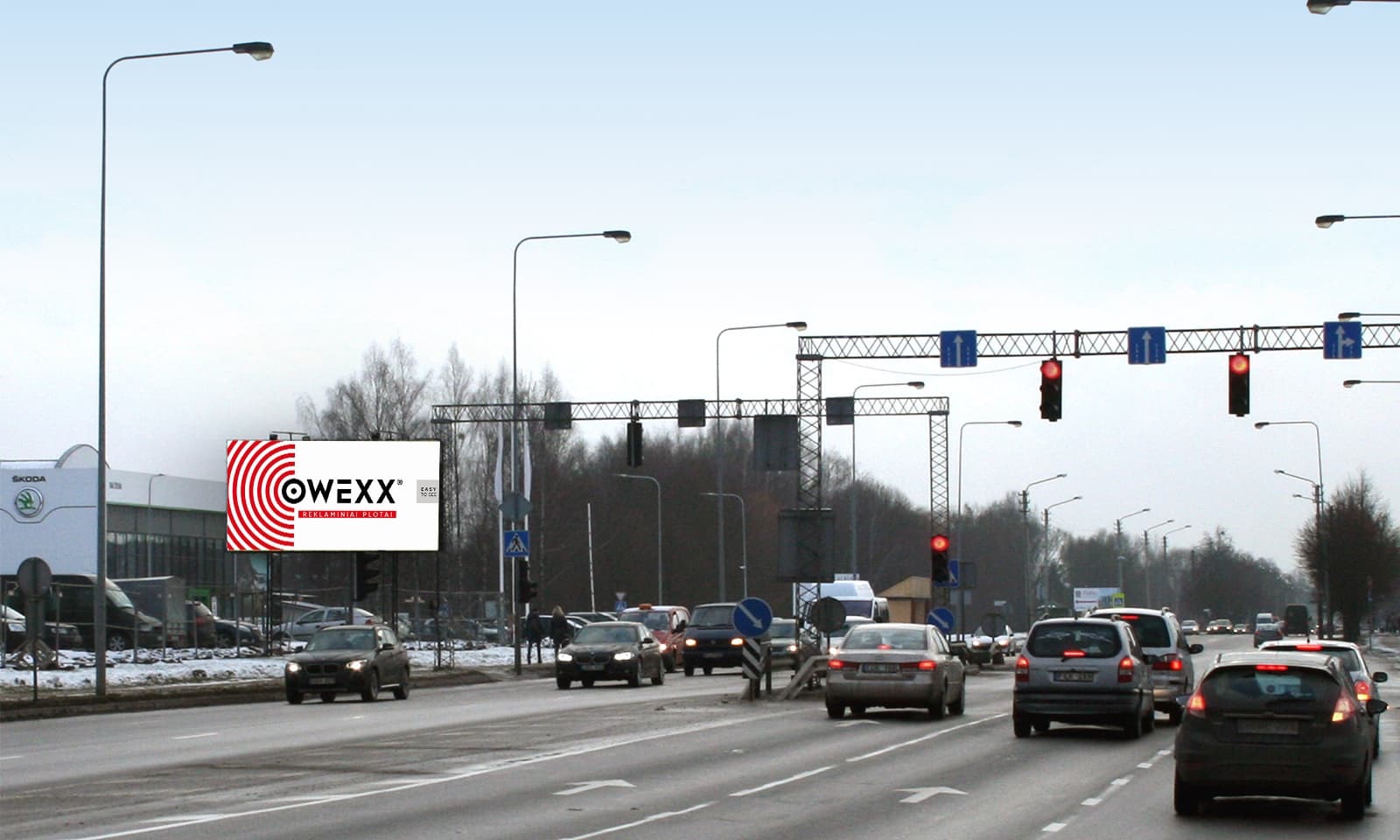 Reklamos stendas Veiverių g., prie PC Maxima bazė, nuo centro, Kaunas