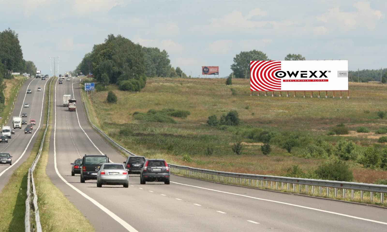Reklamos stendas Kaunas - Vilnius, 52,4 km iki Vilniaus (dešinėje pusėje)