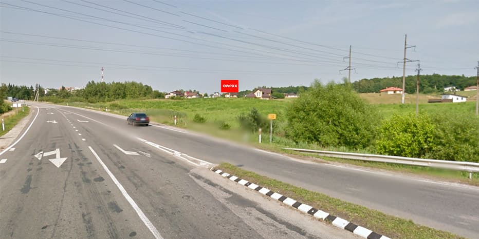 Panou publicitar la intersecția str. Punsko și str. Santaikos, Alytus