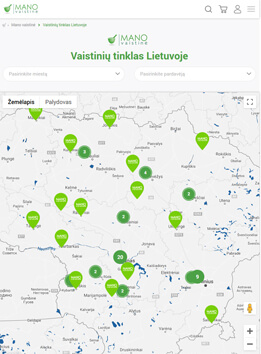 Sukurtas interneto puslapis pritaikytas planšetiniams kompiuteriams